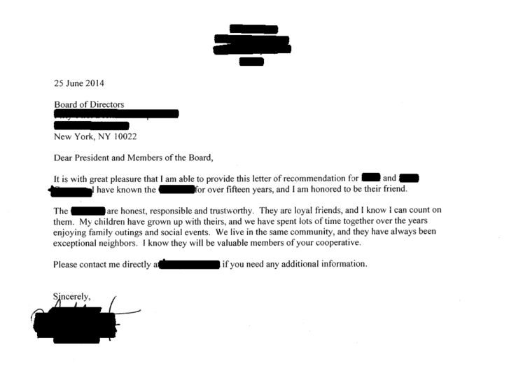 Ace your coop board application 14 successful reallife reference letters